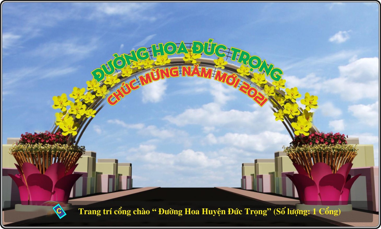 Đường hoa huyện Đức Trọng